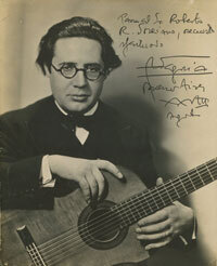Legendary Spanish classical guitar player Andrés Segvoia