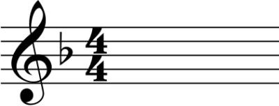 F Major Key Signature
