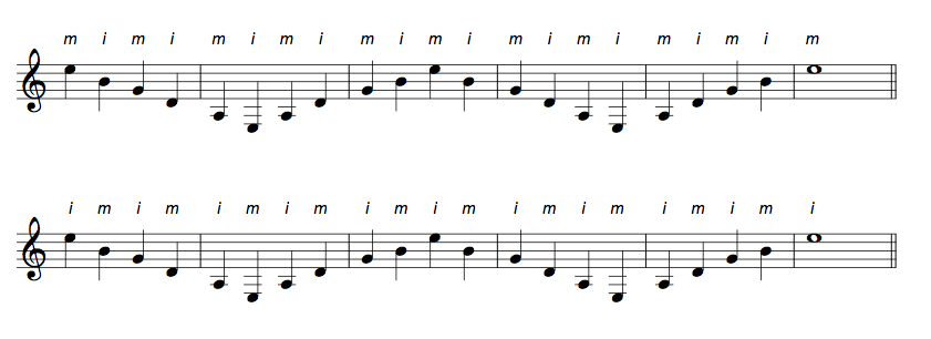 String crossing on the classical guitar 2